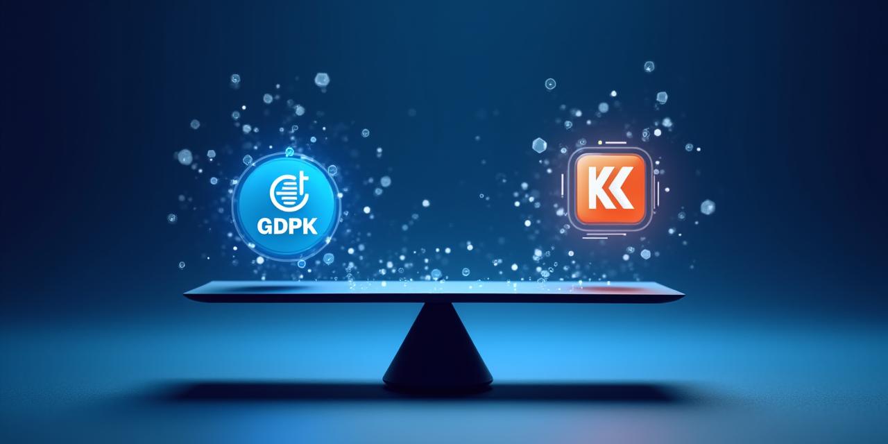 GDPR ve KVKK logoları ve bir denge sembolü